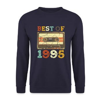 Best 1995 Cassette - Unisex Pullover - Navy - Vorne - Alina (178cm) & Michal (187cm)