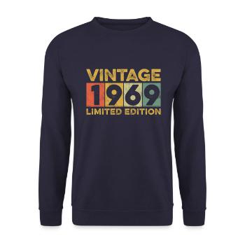 Vintage 1969 Limited Edition - Unisex Pullover - Navy - Vorne - Alina (178cm) & Michal (187cm)