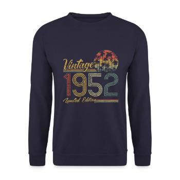 Vintage 1952 Limited Edition - Unisex Pullover - Navy - Vorne - Alina (178cm) & Michal (187cm)