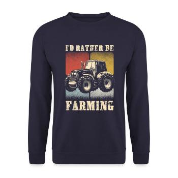 Je préférerais cultiver des tracteurs agricoles - Sweat-shirt Unisexe - marine - Devant - Alina (178cm) & Michal (187cm)