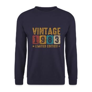 Millésime 1983 - Sweat-shirt Unisexe - marine - Devant - Alina (178cm) & Michal (187cm)