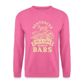 Sentenced To A Life Behind Bars Biker - Unisex Sweatshirt - pink - Front