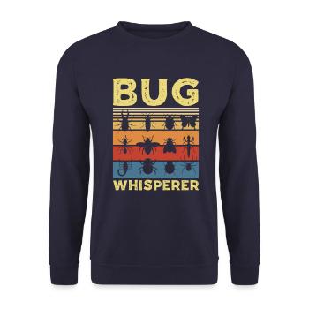 Bug Whisperer Bug Gifts for Girls - Unisex Sweatshirt - navy - Front - Alina (178cm) & Michal (187cm)