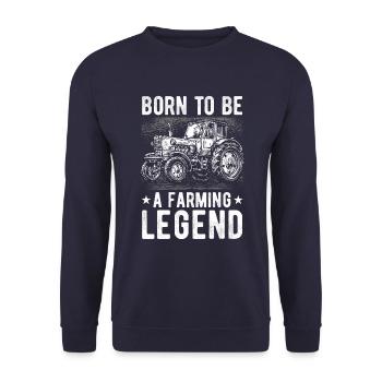 Né pour être une légende de l’agriculture Drôle d’anniversaire de fermier - Sweat-shirt Unisexe - marine - Devant - Alina (178cm) & Michal (187cm)