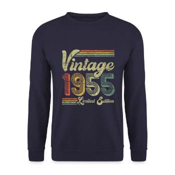 Vintage 1955 Limited Edition - Unisex Pullover - Navy - Vorne - Alina (178cm) & Michal (187cm)