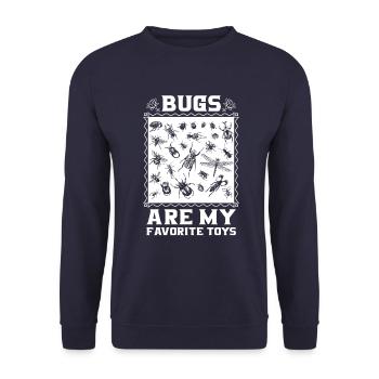 Les insectes sont mes jouets préférés Enfants Types d’insectes - Sweat-shirt Unisexe - marine - Devant - Alina (178cm) & Michal (187cm)