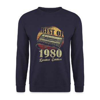 Best Of 1980 Bande de cassette rétro - Sweat-shirt Unisexe - marine - Devant - Alina (178cm) & Michal (187cm)