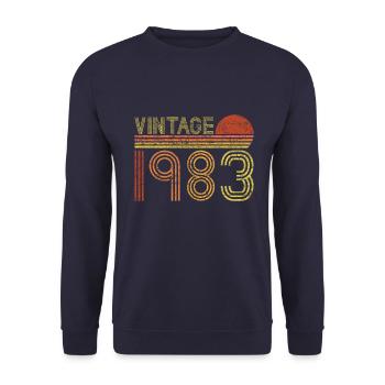 Vintage 1983 Sunset Style - Sweat-shirt Unisexe - marine - Devant - Alina (178cm) & Michal (187cm)