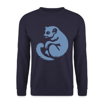 Loris Slowlori Silhouette Säugetier - Unisex Pullover - Navy - Vorne - Alina (178cm) & Michal (187cm)