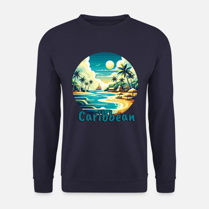 Caribbean Vacation American Beach - Unisex Sweatshirt - navy