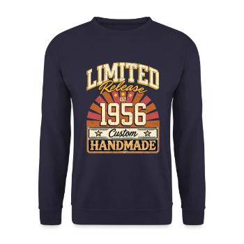 Limited 1956 Lustige Sprüche Geschenk Geburtstag - Unisex Pullover - Navy - Vorne - Alina (178cm) & Michal (187cm)