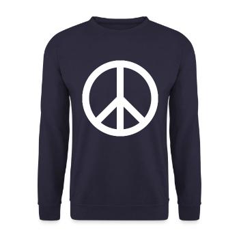 peace sign - Unisex Sweatshirt - navy - Front - Alina (178cm) & Michal (187cm)