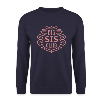 Big sis club grande soeur - Sweat-shirt Unisexe - marine - Devant - Alina (178cm) & Michal (187cm)