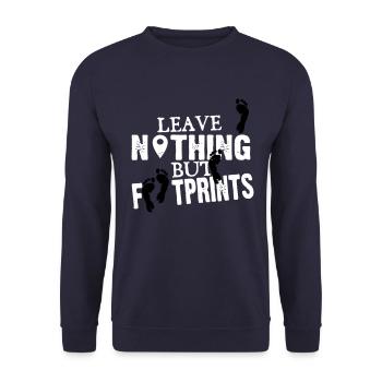 Geocaching: leave nothing but footprints - Unisex Pullover - Navy - Vorne - Alina (178cm) & Michal (187cm)