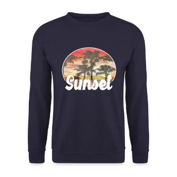 Sunset - Sweat-shirt Unisexe - marine - Devant - Alina (178cm) & Michal (187cm)