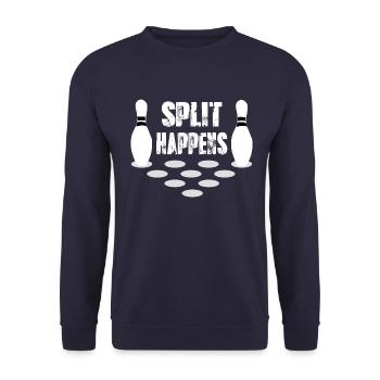 Split Happens white - Unisex Sweatshirt - navy - Front - Alina (178cm) & Michal (187cm)