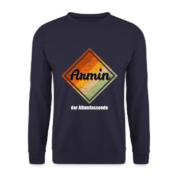 Armin - Unisex Pullover - Navy - Vorne - Alina (178cm) & Michal (187cm)