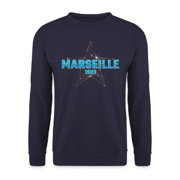 Marseille - 1993 - Sweat-shirt Unisexe - marine - Devant - Alina (178cm) & Michal (187cm)