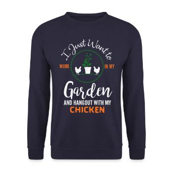 Hobby gardeners, fruit and vegetable gardeners - Unisex Sweatshirt - navy - Front - Alina (178cm) & Michal (187cm)