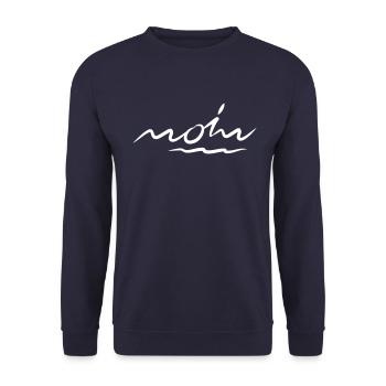Moin Sprüche Typografie - Unisex Pullover - Navy - Vorne - Alina (178cm) & Michal (187cm)