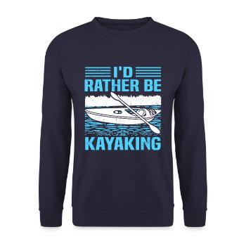 Preferirei essere Kayaing Funny Kayak - Felpa unisex - navy - Fronte - Alina (178cm) & Michal (187cm)