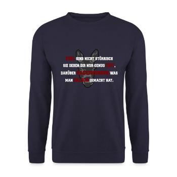 Donkey motive - Unisex Sweatshirt - navy - Front - Alina (178cm) & Michal (187cm)
