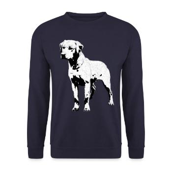 Labrador Portrait Motif for Dog Owner Love - Unisex Sweatshirt - navy - Front - Alina (178cm) & Michal (187cm)