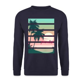 Another day in paradise - Unisex Pullover - Navy - Vorne - Alina (178cm) & Michal (187cm)