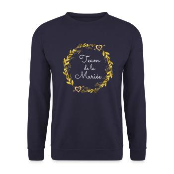 EVJF team de la mariée mariage demoiselle - Sweat-shirt Unisexe - marine - Devant - Alina (178cm) & Michal (187cm)