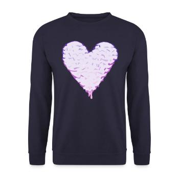 Cotton Heart - Unisex Sweatshirt - navy - Front - Alina (178cm) & Michal (187cm)