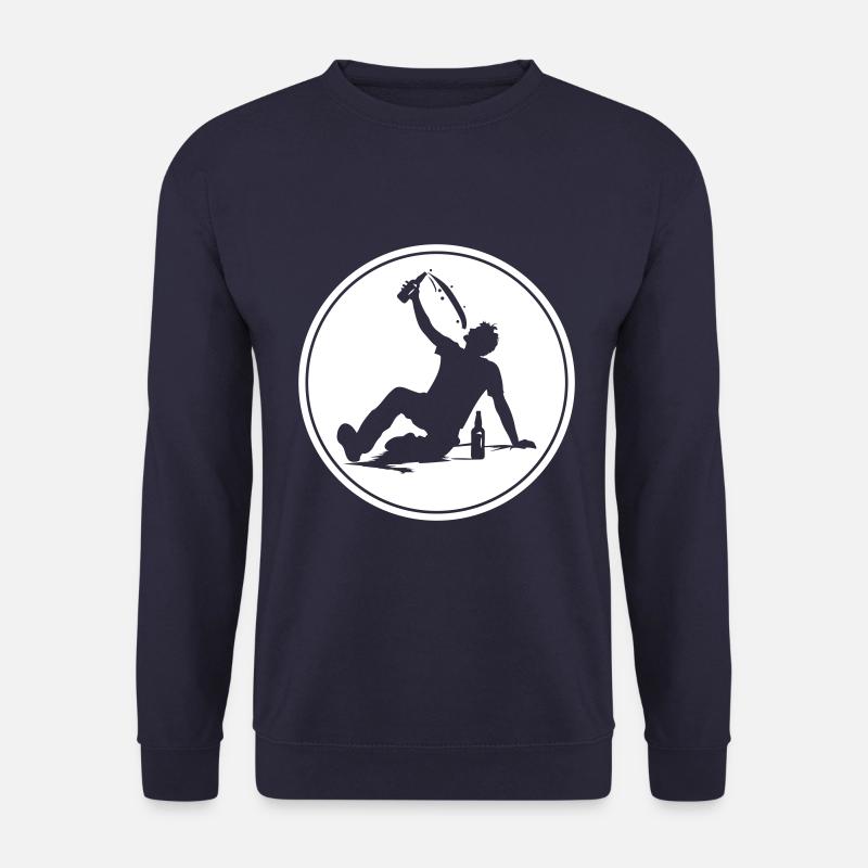 Drinking Bier Silhouette - Unisex Pullover - Navy
