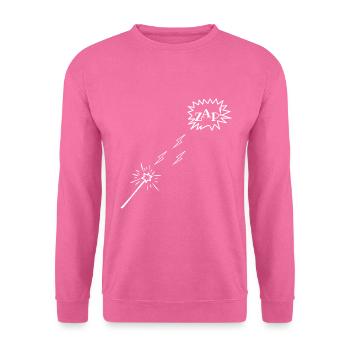 Baguette magique, flash, ZAP ! - Sweat-shirt Unisexe - rose - Devant