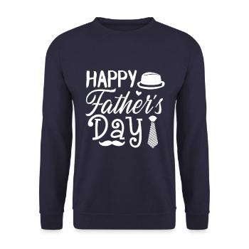 Bonne fête des pères - Sweat-shirt Unisexe - marine - Devant - Alina (178cm) & Michal (187cm)
