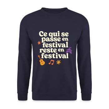 What's happening at the Summer Comedy Festival - Unisex Sweatshirt - navy - Front - Alina (178cm) & Michal (187cm)