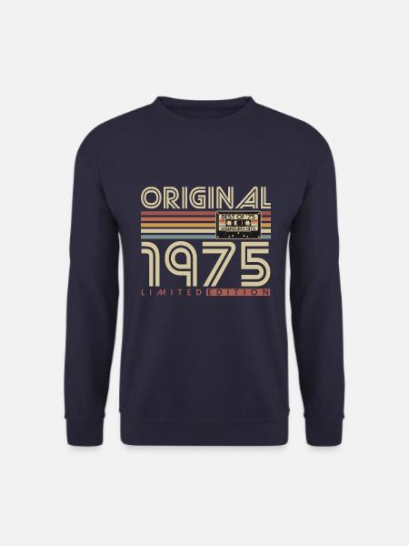 Original 1975 Jahrgang Vintage Geburtstag Retro - Unisex Pullover - Navy