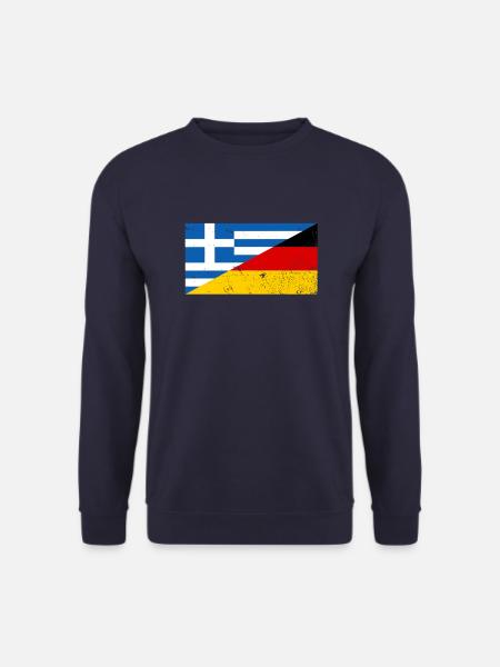 Griechenland Deutschland Flagge Deutsch Griechisch - Unisex Pullover - Navy