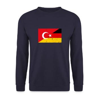 Turquie Allemagne drapeaux drapeau turc allemand - Sweat-shirt Unisexe - marine - Devant - Alina (178cm) & Michal (187cm)