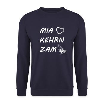 Junggesellenabschied Hochzeit Poltern Polterabend - Unisex Pullover - Navy - Vorne - Alina (178cm) & Michal (187cm)