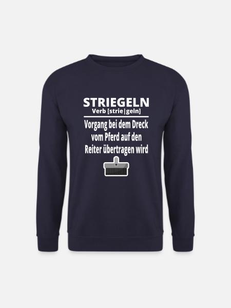 Definition Striegeln Pferdebürste Reiterin Pferd - Unisex Pullover - Navy