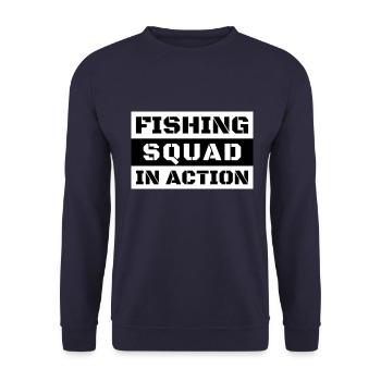 Last Litter Fishing Squad Action - Fishing - Angler - Unisex Sweatshirt - navy - Front - Alina (178cm) & Michal (187cm)
