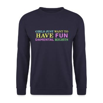 Les filles veulent juste avoir des droits fondamentaux - Sweat-shirt Unisexe - marine - Devant - Alina (178cm) & Michal (187cm)