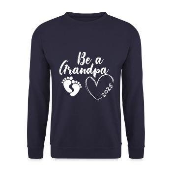 Future grand-mère 2025, Être grand-père 2025, Cœur - Sweat-shirt Unisexe - marine - Devant - Alina (178cm) & Michal (187cm)