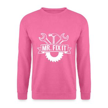 Husband man Mr fix it, he can fix everything - Unisex Sweatshirt - pink - Front