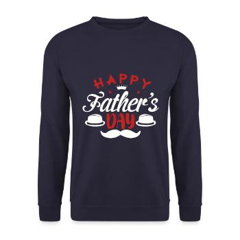 Bonne fête des pères - Sweat-shirt Unisexe - marine - Devant - Alina (178cm) & Michal (187cm)