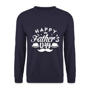 Bonne fête des pères - Sweat-shirt Unisexe - marine - Devant - Alina (178cm) & Michal (187cm)