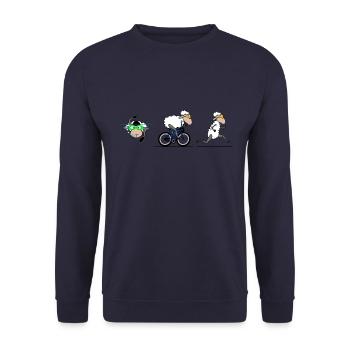 Triathlon Schaf - Unisex Pullover - Navy - Vorne - Alina (178cm) & Michal (187cm)