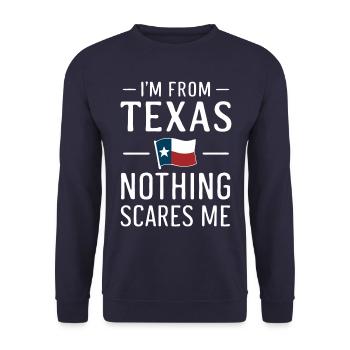 État du Texas Texans Texas - Sweat-shirt Unisexe - marine - Devant - Alina (178cm) & Michal (187cm)