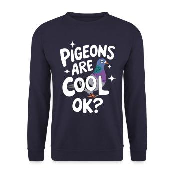 Pigeon Pigeons Animal Oiseau - Sweat-shirt Unisexe - marine - Devant - Alina (178cm) & Michal (187cm)
