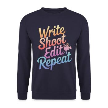 Filmemacher Filmregisseur Kameramann Film - Unisex Pullover - Navy - Vorne - Alina (178cm) & Michal (187cm)