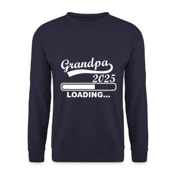 Opa 2025 loading, Ich werde 2025 Opa - Unisex Pullover - Navy - Vorne - Alina (178cm) & Michal (187cm)